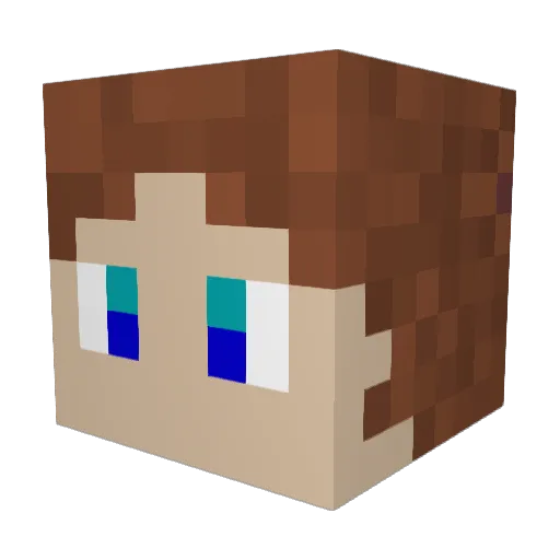 Thecomedy77 Minecraft avatar head, 3D render