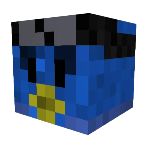 Thecook1 Minecraft avatar head, 3D render