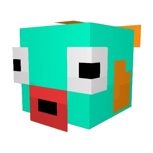 Thecrazycya Minecraft avatar head, 3D render
