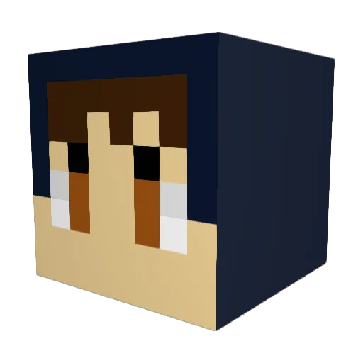 Thedabberkid Minecraft avatar head, 3D render