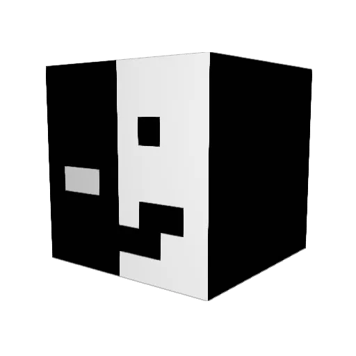 Thedarktag Minecraft avatar head, 3D render