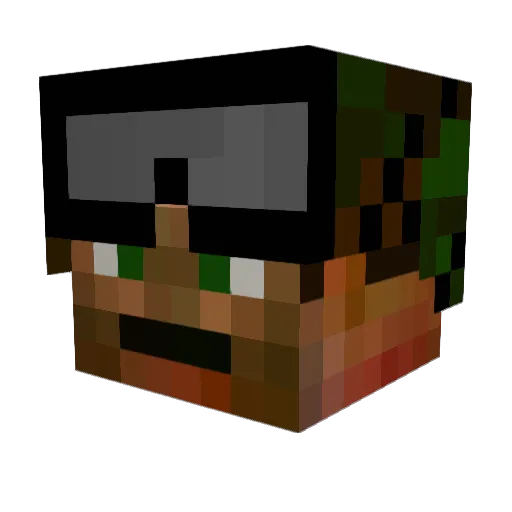 Thedeanster18 Minecraft avatar head, 3D render