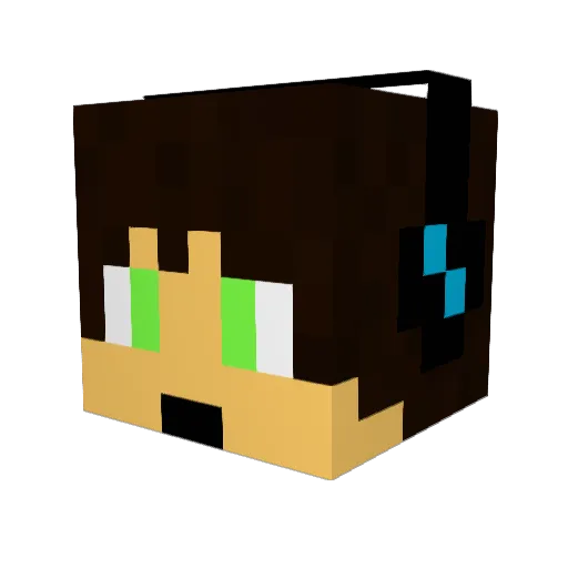 Thederpyone2000 Minecraft avatar head, 3D render