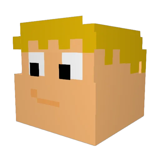 Thedornor Minecraft avatar head, 3D render