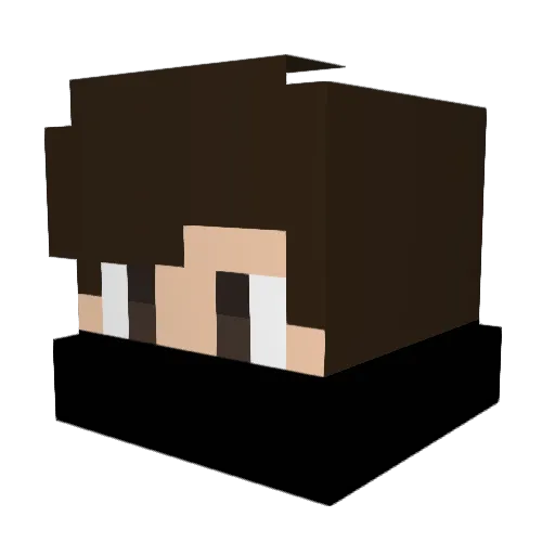 Thedrac Minecraft avatar head, 3D render