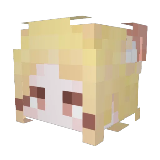 Thedynasty Minecraft avatar head, 3D render