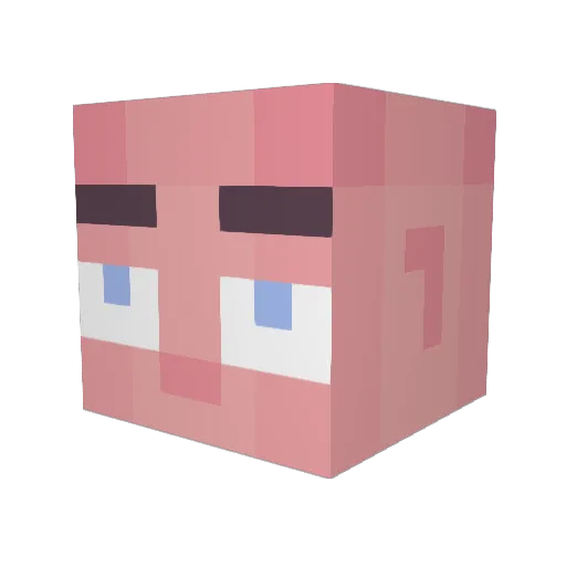 TheeArtee Minecraft avatar head, 3D render