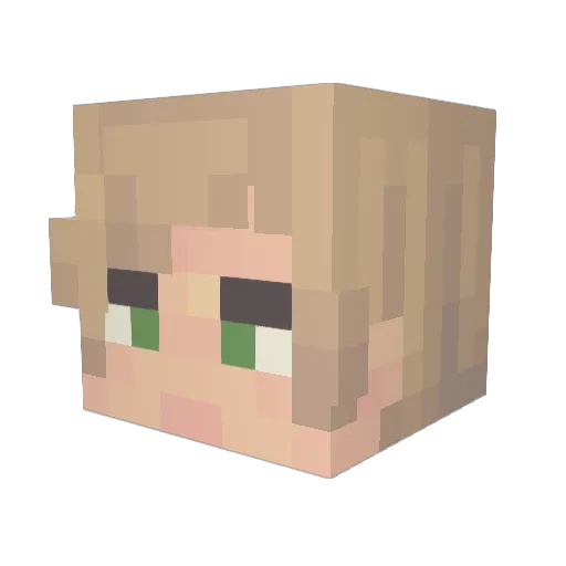TheeBlackSwan Minecraft avatar head, 3D render