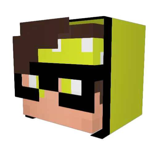 TheeBran Minecraft avatar head, 3D render