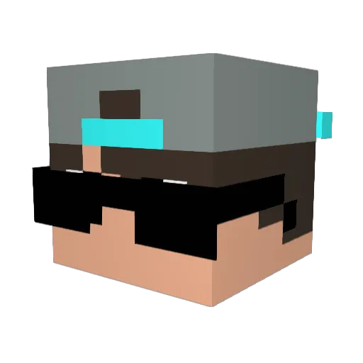 TheeGustavo_ Minecraft avatar head, 3D render
