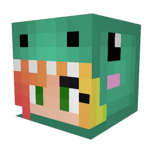 TheeMegster Minecraft avatar head, 3D render