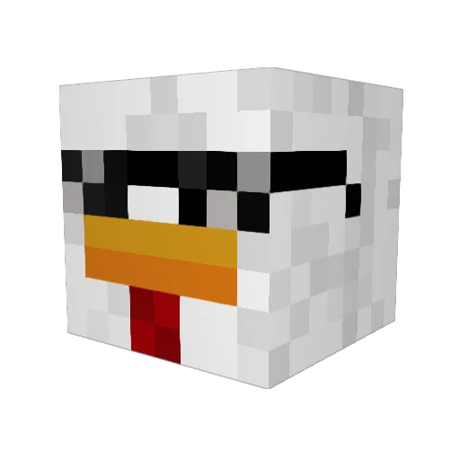 TheeRoux Minecraft avatar head, 3D render