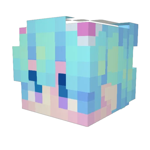 TheeTJ_ Minecraft avatar head, 3D render