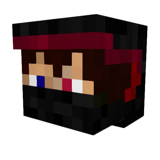 Theelc Minecraft avatar head, 3D render