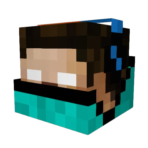Theerrss1 Minecraft avatar head, 3D render