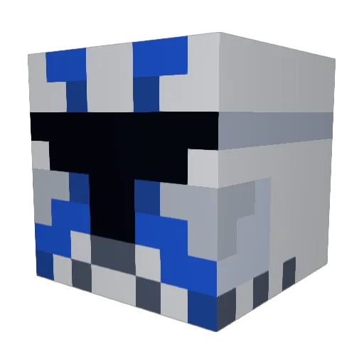 Theeseidel Minecraft avatar head, 3D render
