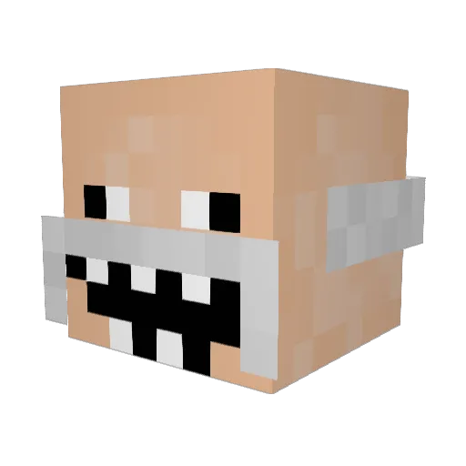 Theevilixon Minecraft avatar head, 3D render