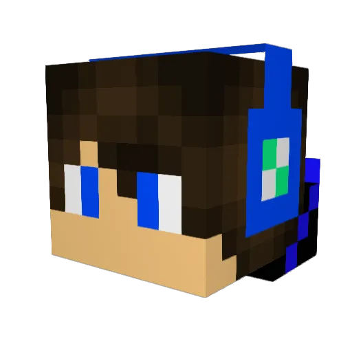 Thefai Minecraft avatar head, 3D render
