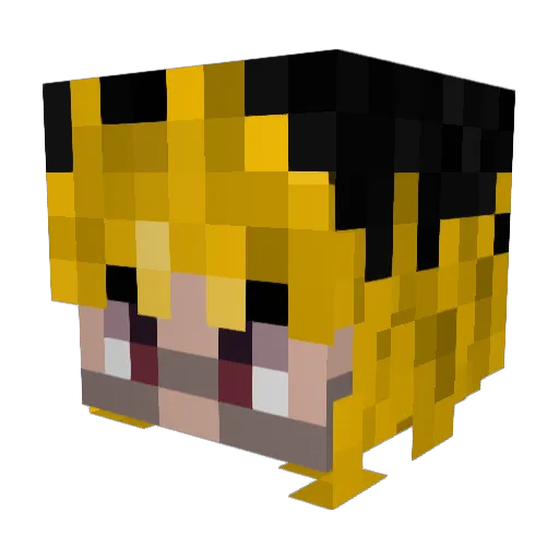 Thefatlopeiro Minecraft avatar head, 3D render