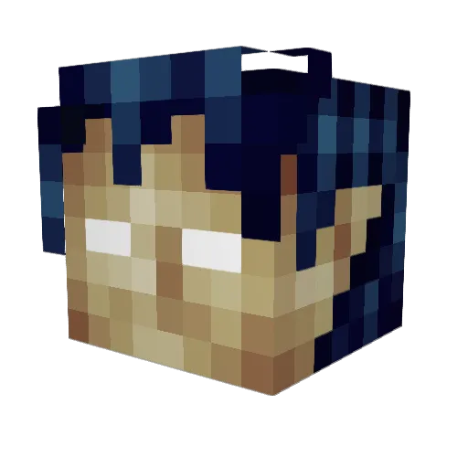 Theflobart Minecraft avatar head, 3D render