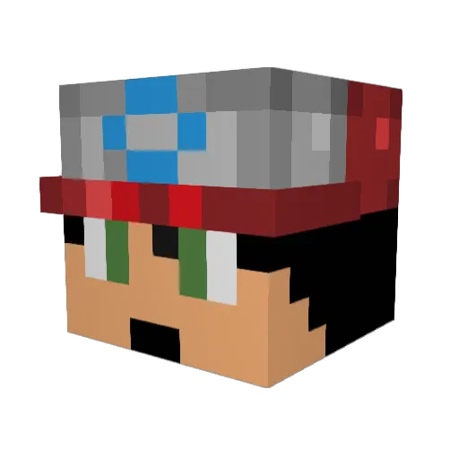 Thefoxey124 Minecraft avatar head, 3D render