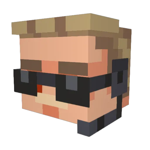 ThegamingTom Minecraft avatar head, 3D render