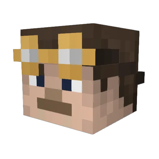 Thegiantofrock Minecraft avatar head, 3D render