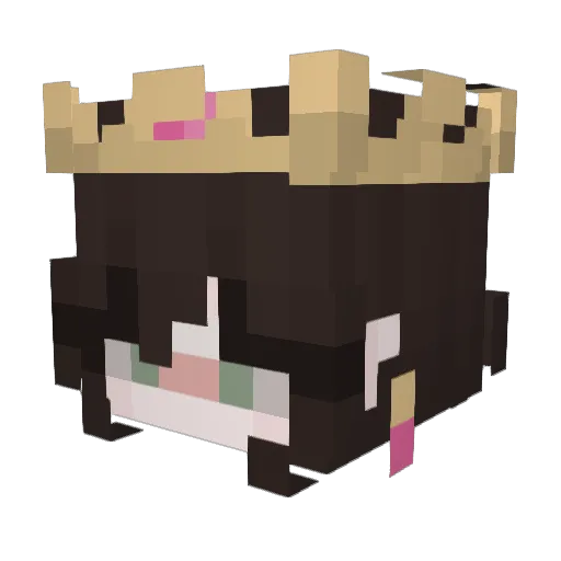 Thegirlfromspace Minecraft avatar head, 3D render