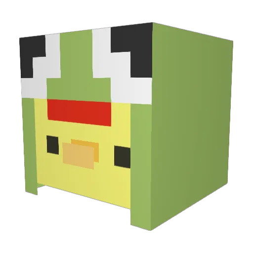 ThegodSadBread Minecraft avatar head, 3D render