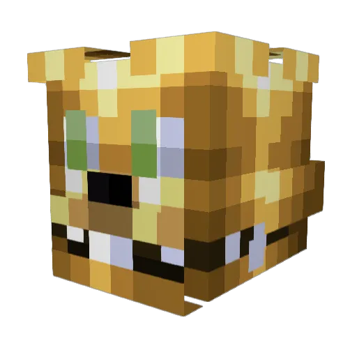 Thegodoflighting Minecraft avatar head, 3D render