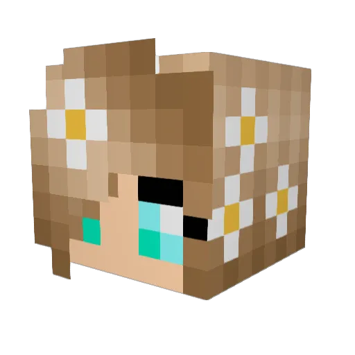 Thegreens Minecraft avatar head, 3D render