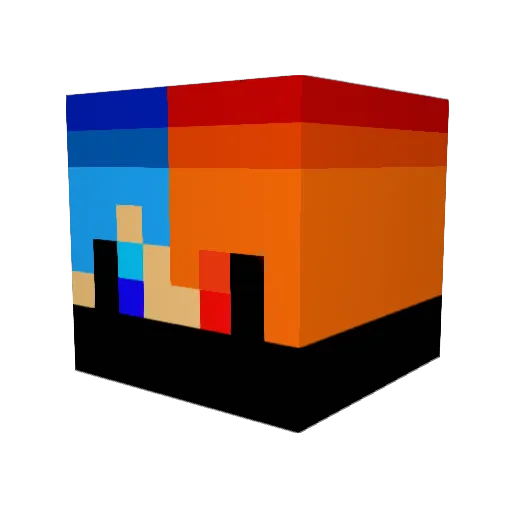 Thegrtnategames Minecraft avatar head, 3D render