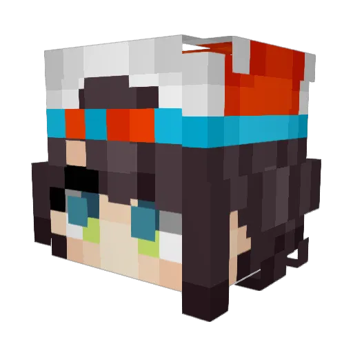 Theikeabird Minecraft avatar head, 3D render