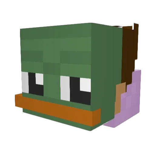 Theiromia Minecraft avatar head, 3D render
