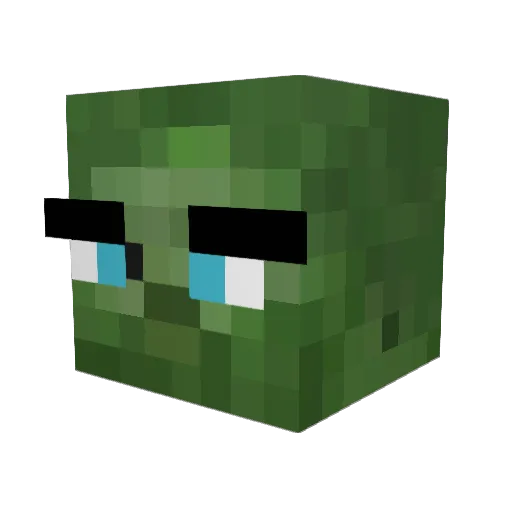 TheisR Minecraft avatar head, 3D render