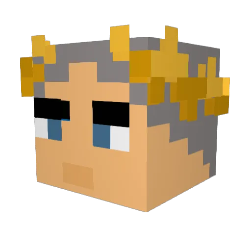 Theisnoo Minecraft avatar head, 3D render