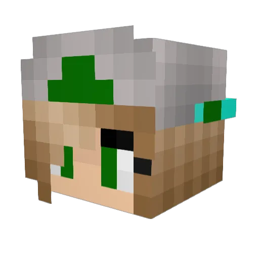 Theisza Minecraft avatar head, 3D render