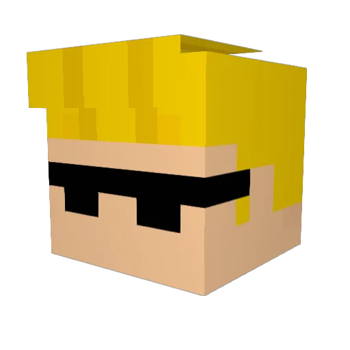 Theizen Minecraft avatar head, 3D render