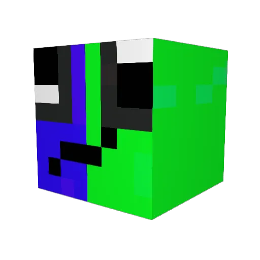 Thejester00 Minecraft avatar head, 3D render