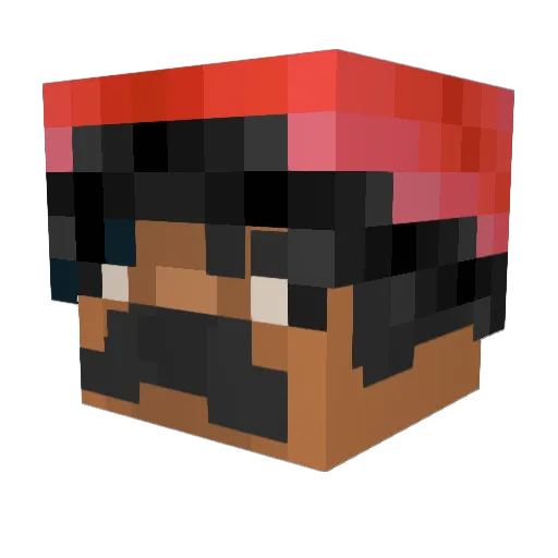 Thekan27 Minecraft avatar head, 3D render