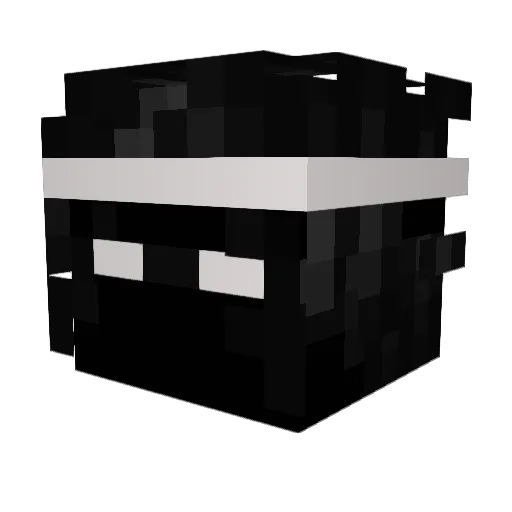 Thekickingpanda Minecraft avatar head, 3D render