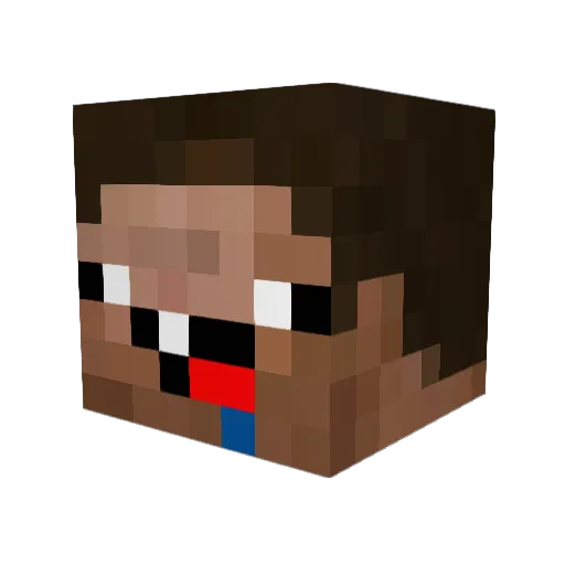 Theking3737 Minecraft avatar head, 3D render