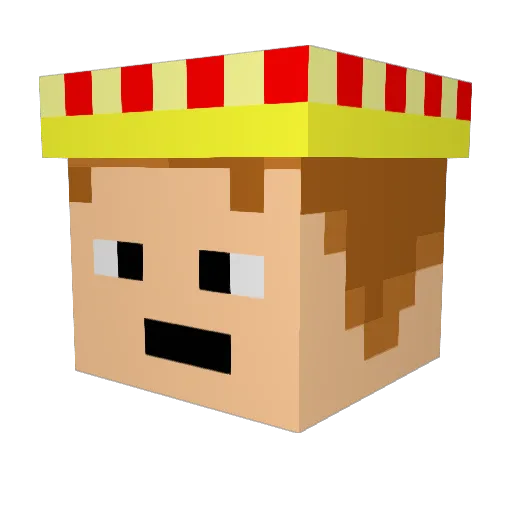 ThekingTim_ Minecraft avatar head, 3D render