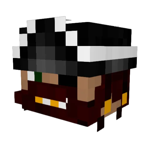Thekingboy Minecraft avatar head, 3D render