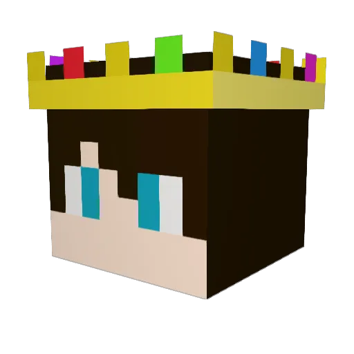ThekingjohnFUN Minecraft avatar head, 3D render