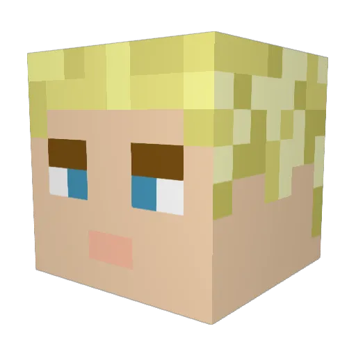 Thekmandude Minecraft avatar head, 3D render