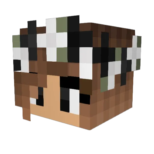 Thekyr Minecraft avatar head, 3D render