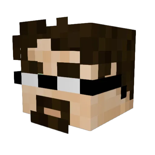 Thelagab21 Minecraft avatar head, 3D render