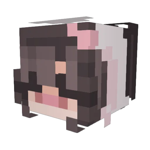 Thelanea Minecraft avatar head, 3D render