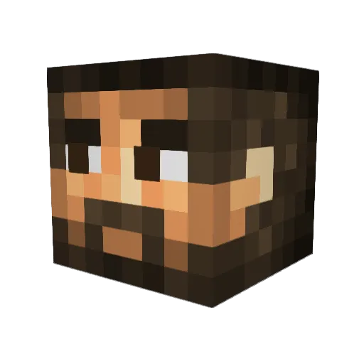 Theleon8 Minecraft avatar head, 3D render